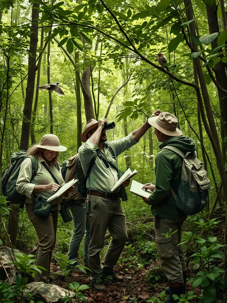 A dedicated team of rangers patrolling a protected area, showcasing the anti-poaching efforts and commitment to preserving wildlife.